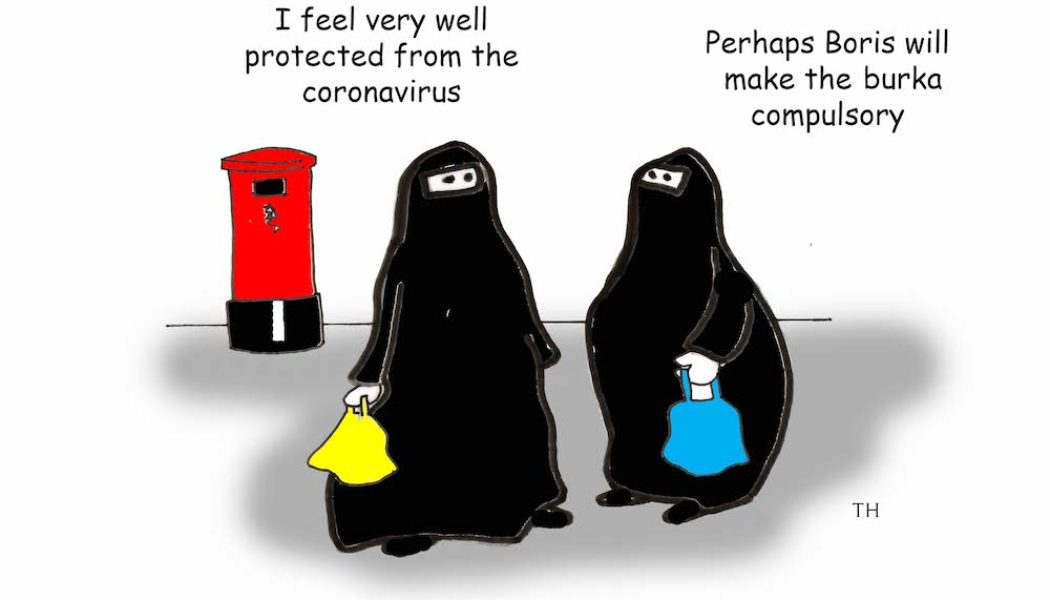Burka Boris Johnson cartoon