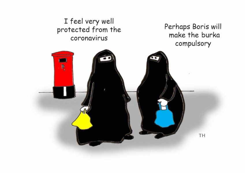 Burka Boris Johnson cartoon