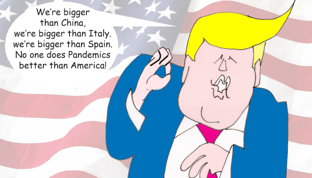 Donald Trump coronavirus cartoon