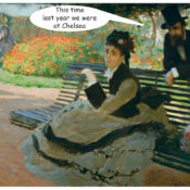 Monet, Claude: Camille Monet on a Garden Bench