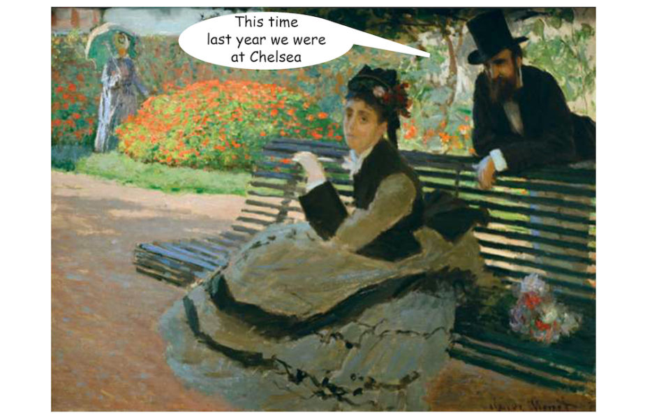 Monet, Claude: Camille Monet on a Garden Bench