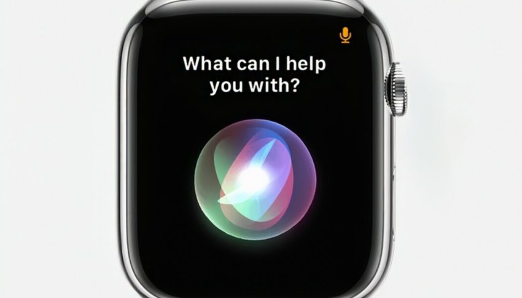 Apple Watch showing Siri on the display