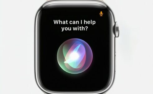 Apple Watch showing Siri on the display