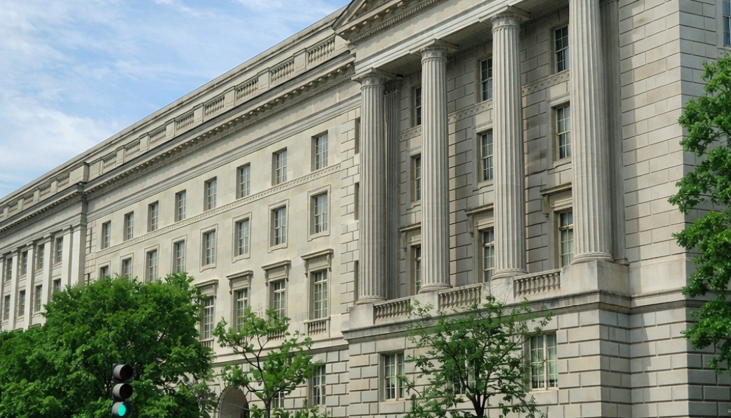 Exterior of the Robert F. Kennedy Department of Justice Building in Washington, D.C., headquarters of the U.S. Department of Justice.