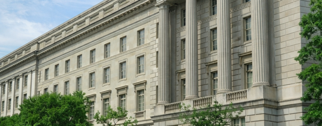 Exterior of the Robert F. Kennedy Department of Justice Building in Washington, D.C., headquarters of the U.S. Department of Justice.