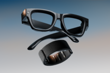 Meta Ray-Ban smart glasses and Meta Neural Band wristband demonstrating EMG neural interface accessibility technology.